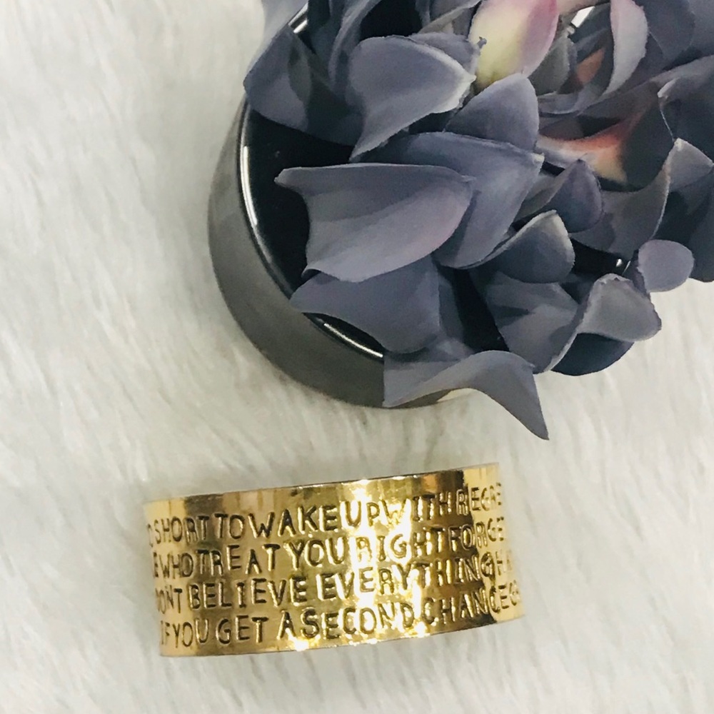 ✔️Cato Words with meanings Cuff Bracelet